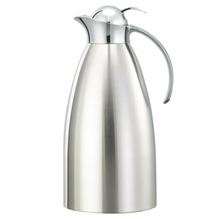 SERVICE IDEAS Marquette Push Button Stainless acuum Insulated Carafe, 67.6 Ounce, Brushed MAR20BSPB